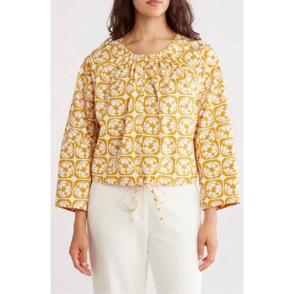 Jason Wu Floral Tile Blouse - Picture 1 of 11